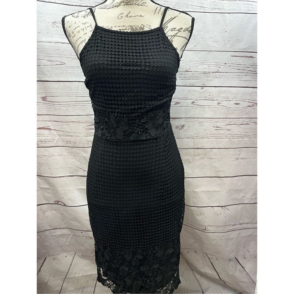 Willow‎ & Clay Black Lace Bodycon Dress Sleeveless Party Cocktail